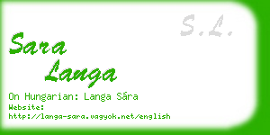 sara langa business card