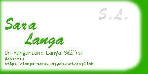 sara langa business card